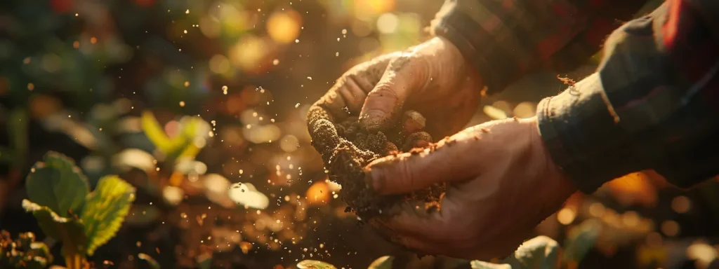 A beautiful hi-res photo of hands getting dirty working in a garden